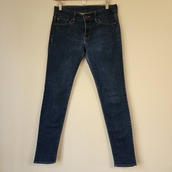 Denim & Supply Ralph Lauren Dark Wash Stretch Skinny Jeans Size 27/30 Faded Nice - Picture 1 of 9